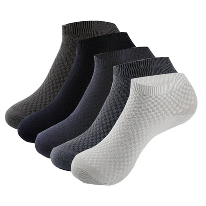 Chaussettes Courtes en Fibre de Bambou — Lot de 5