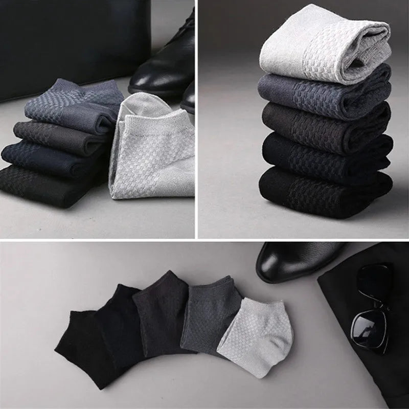 Chaussettes Courtes en Fibre de Bambou — Lot de 5