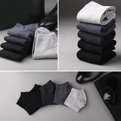 Chaussettes Courtes en Fibre de Bambou — Lot de 5