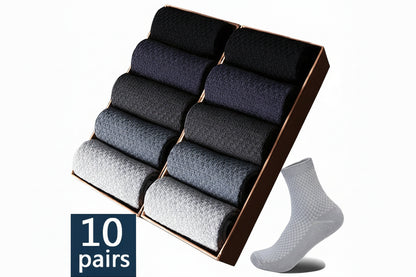 Chaussettes en Fibre de Bambou — Lot de 10